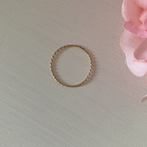 Stone and Strand Ultra Fine Twist 14K Solid Yellow Gold 7 - Picture 3 of 4